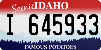 ID license plate I645933