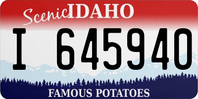 ID license plate I645940