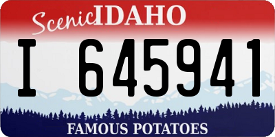 ID license plate I645941