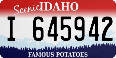ID license plate I645942