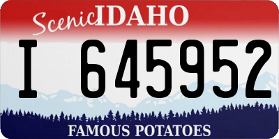 ID license plate I645952