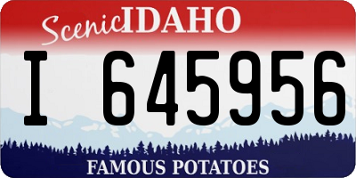 ID license plate I645956
