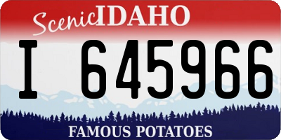 ID license plate I645966