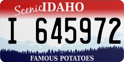 ID license plate I645972