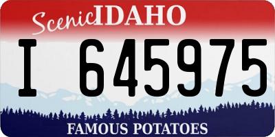 ID license plate I645975