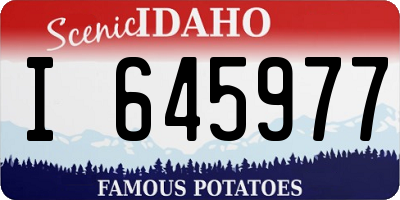 ID license plate I645977