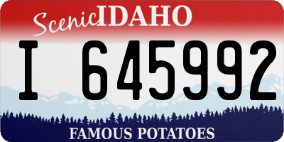 ID license plate I645992