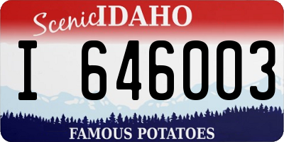 ID license plate I646003