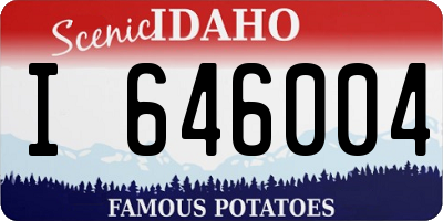 ID license plate I646004
