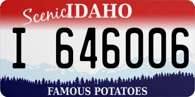 ID license plate I646006