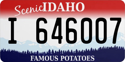 ID license plate I646007