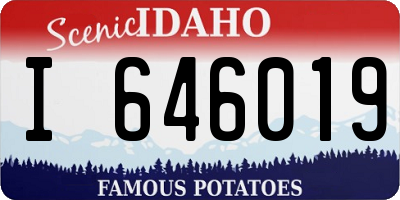 ID license plate I646019