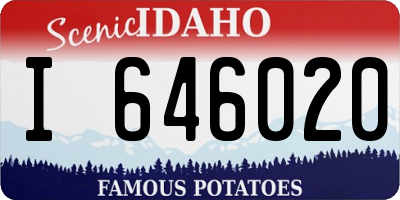 ID license plate I646020