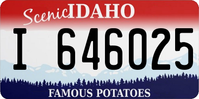 ID license plate I646025