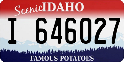 ID license plate I646027