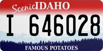 ID license plate I646028