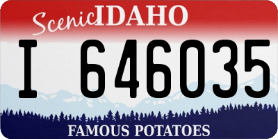 ID license plate I646035