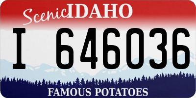 ID license plate I646036