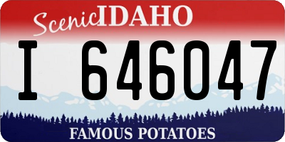 ID license plate I646047