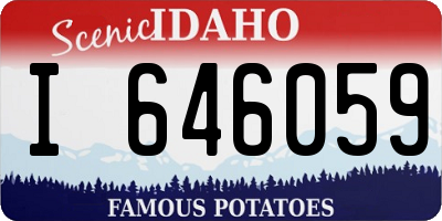 ID license plate I646059