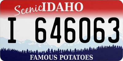 ID license plate I646063