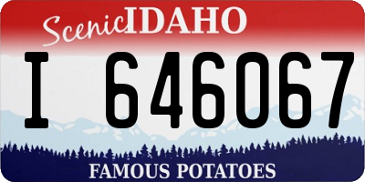 ID license plate I646067