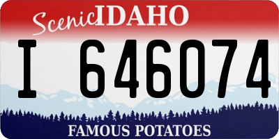 ID license plate I646074