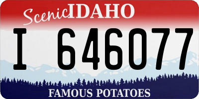 ID license plate I646077
