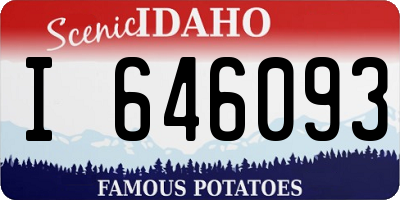 ID license plate I646093