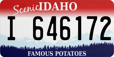 ID license plate I646172