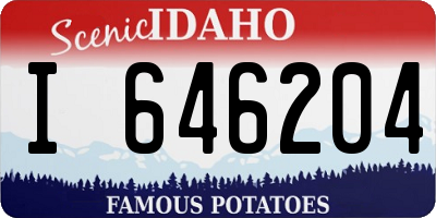 ID license plate I646204