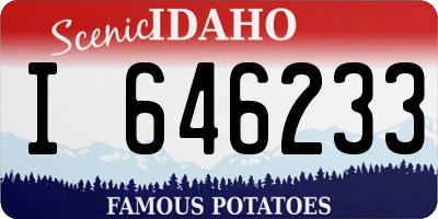 ID license plate I646233
