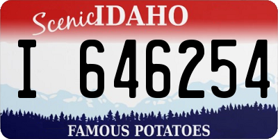 ID license plate I646254
