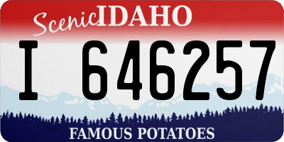 ID license plate I646257