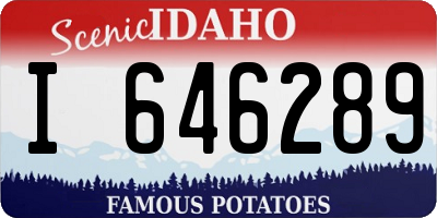ID license plate I646289