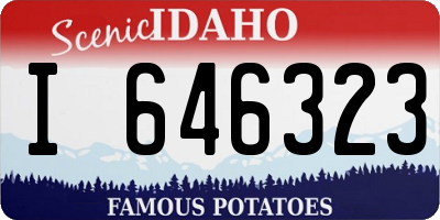 ID license plate I646323