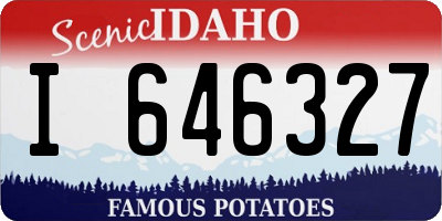 ID license plate I646327