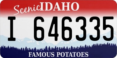 ID license plate I646335