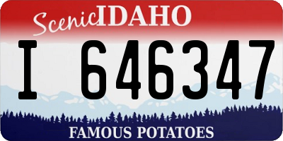 ID license plate I646347