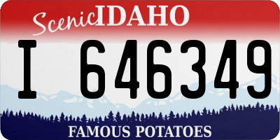 ID license plate I646349