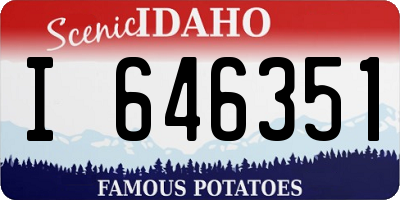 ID license plate I646351