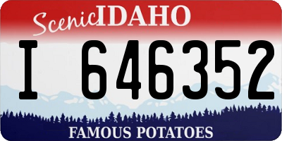 ID license plate I646352