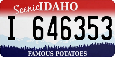 ID license plate I646353