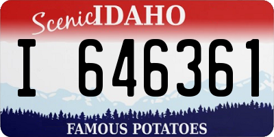 ID license plate I646361
