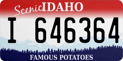ID license plate I646364