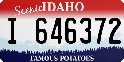 ID license plate I646372