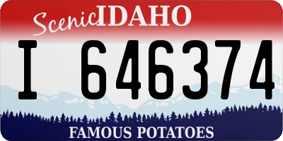 ID license plate I646374