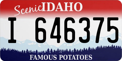 ID license plate I646375