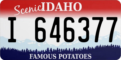 ID license plate I646377