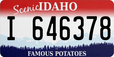 ID license plate I646378
